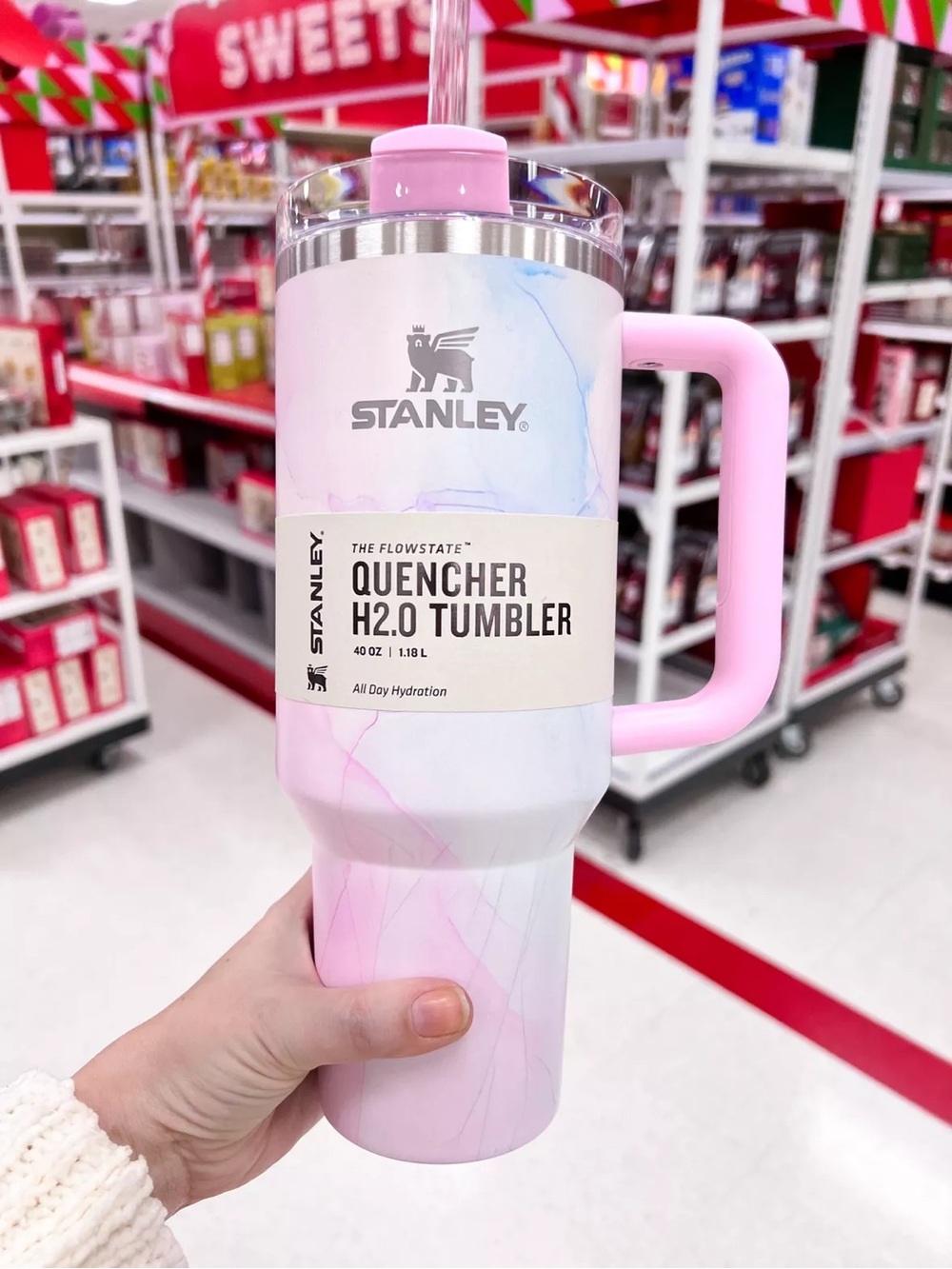 Stanley 40oz flowstate quencher, pastel water bottle target rare exclusive straw